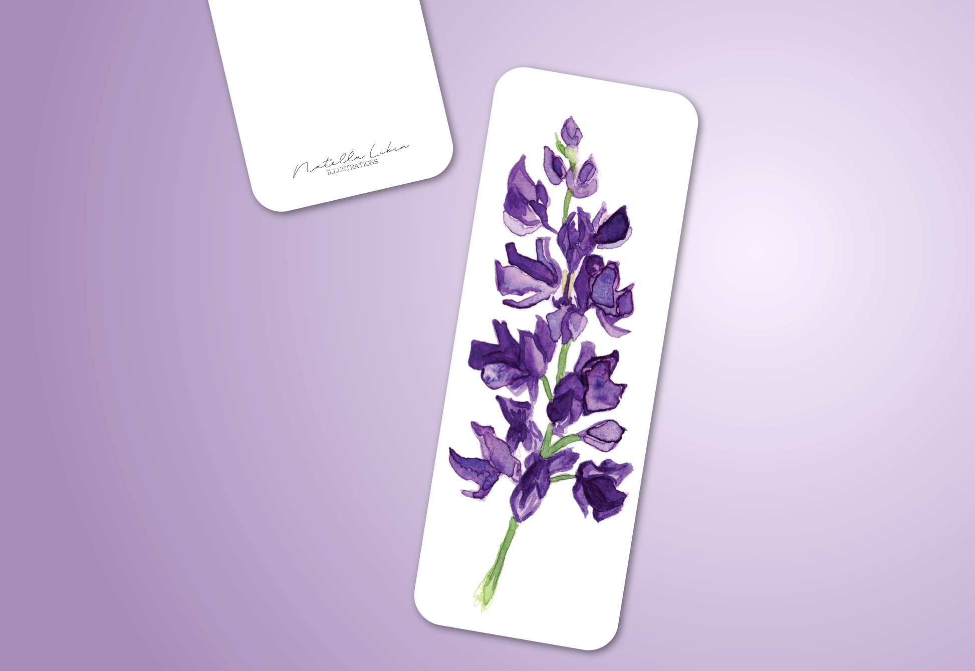 Purple Snapdragon Bookmark | Natella Libin